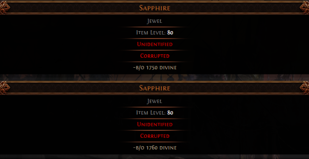 Voices Sapphire poe 2 prices